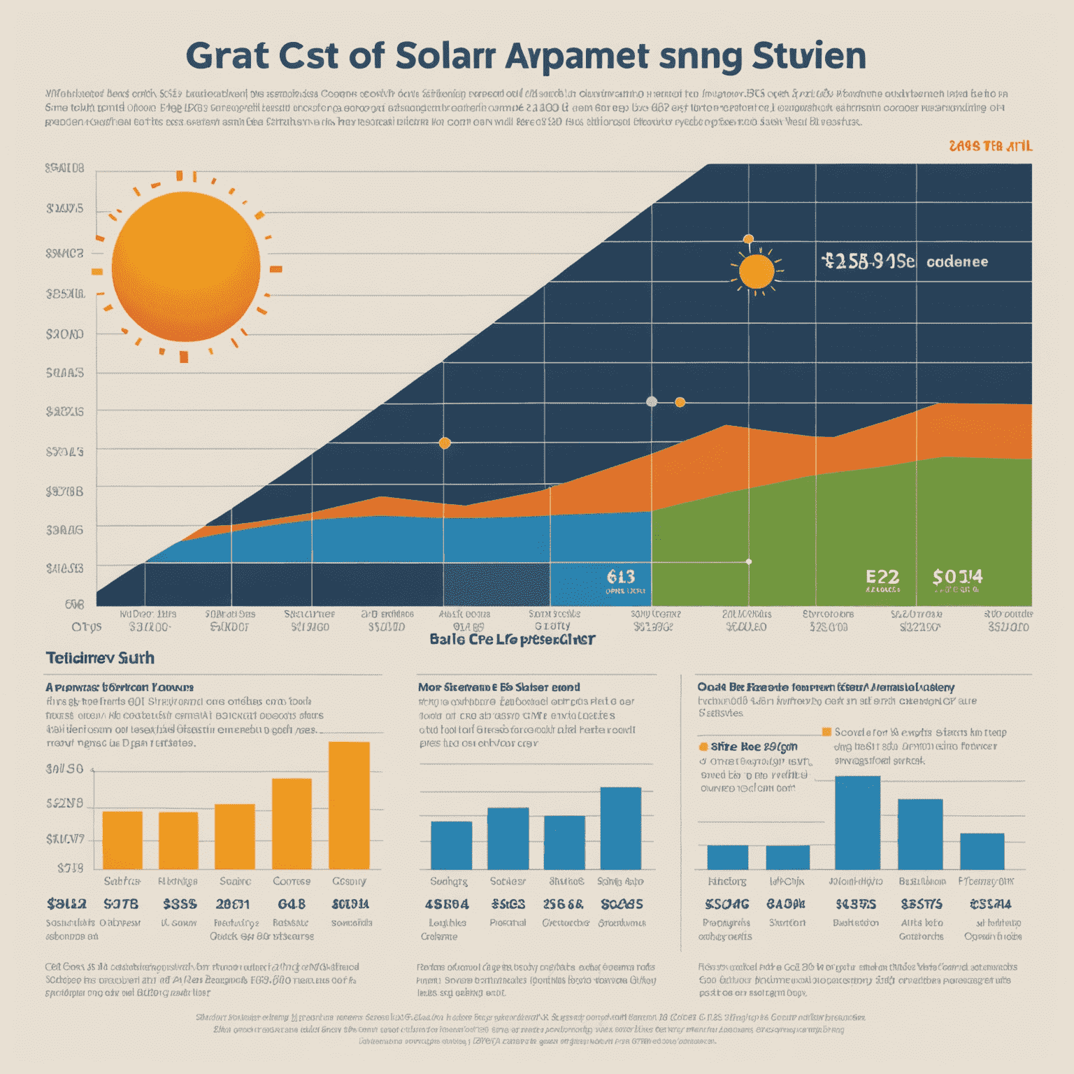 Grafik, die die Kosteneinsparungen und den ROI einer Solaranlage über 25 Jahre zeigt